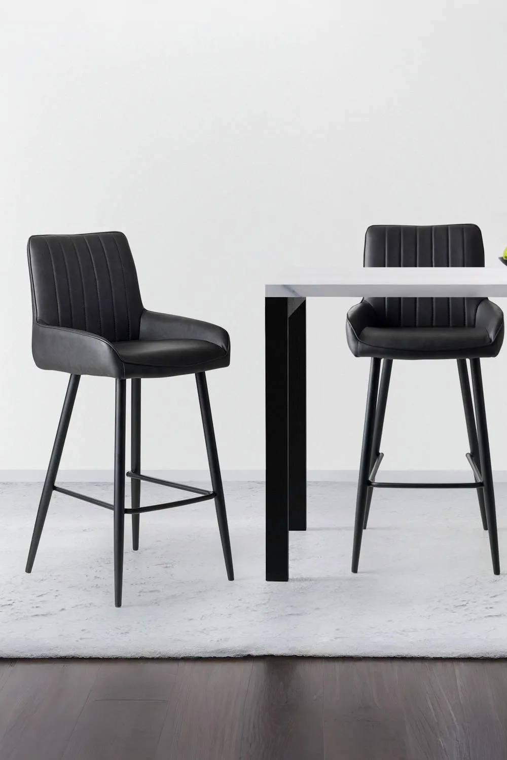 Julian Bowen Soho Upholstered Bar Stool in Black