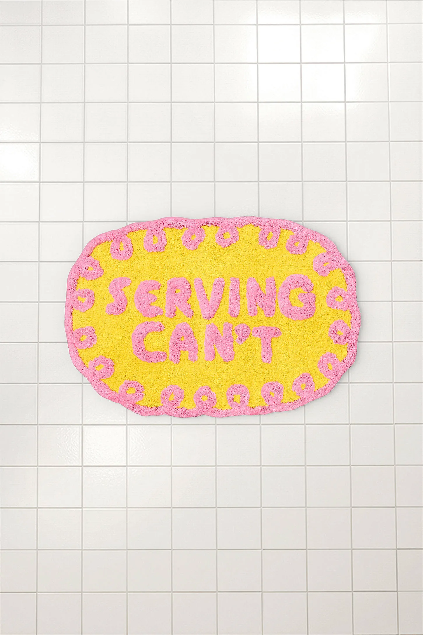 Serving Can't Bath Mat - Yellow