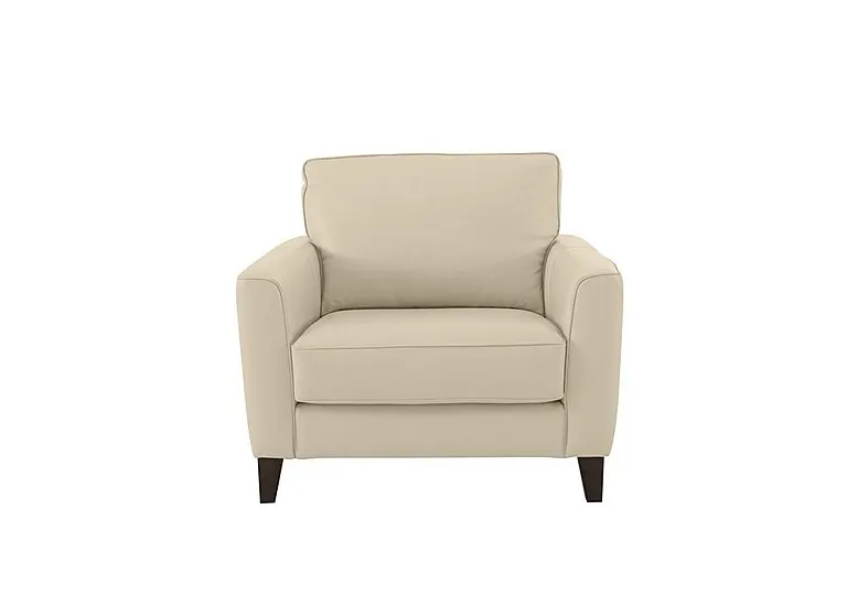 Brondby Leather Armchair - BV Bisque