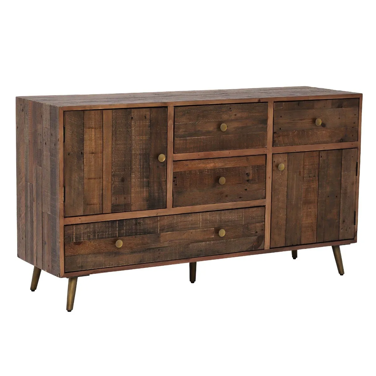 Modi Reclaimed Wood 4 Drawer 2 Door Sideboard