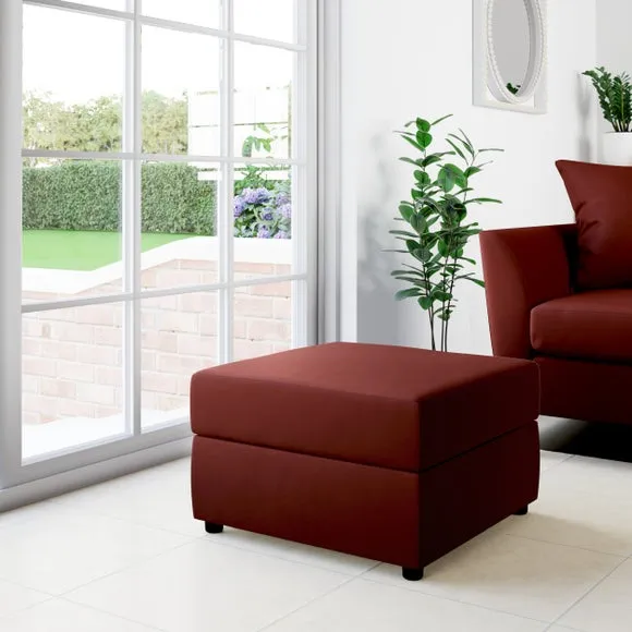 Square Opulent Velvet Storage Footstool 1