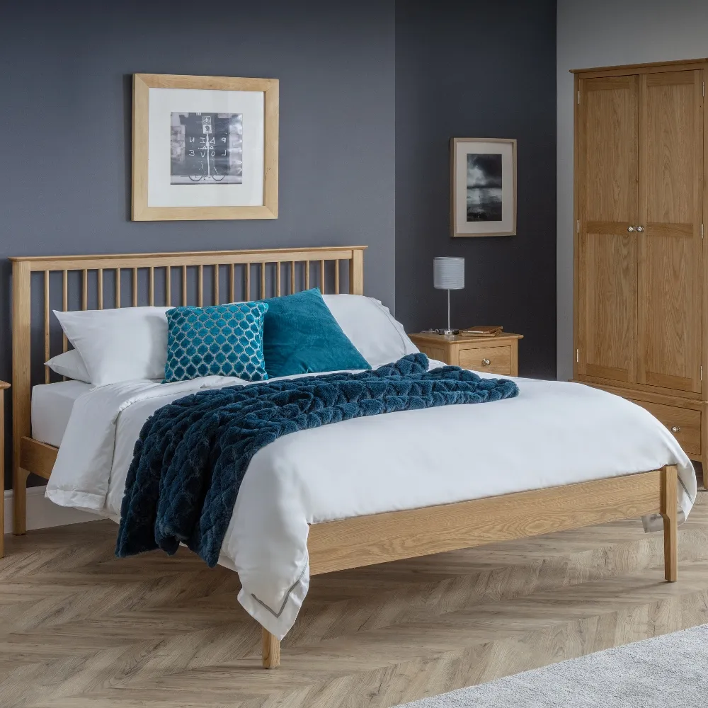 Cotswold Oak Wooden Bed Frame Only - 5ft King Size