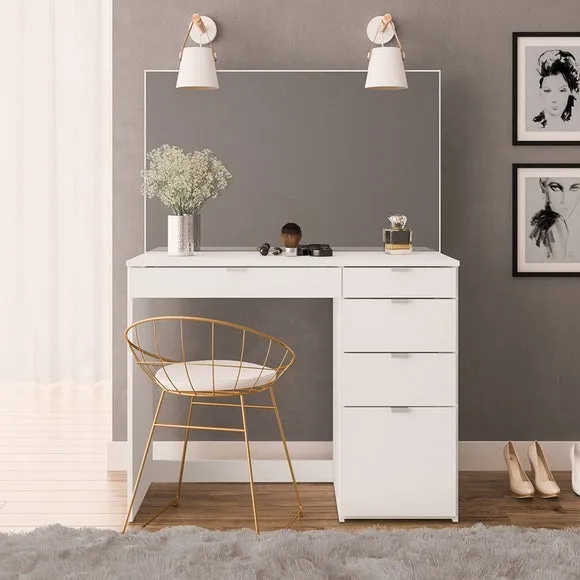Demi 5 Drawer Dressing Table with Mirror 1
