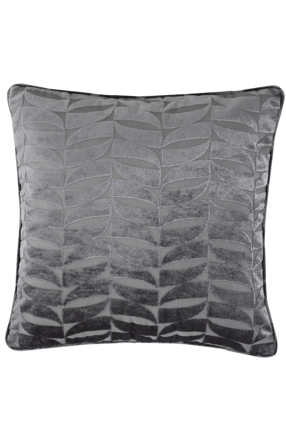 Curtina 'Kendal' Retro Geo Jacquard Woven Filled Cushion in Charcoal