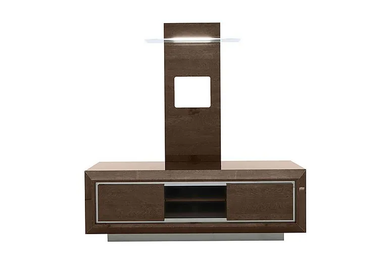 Palazzo TV Base and TV Wall Panel - Dark Walnut