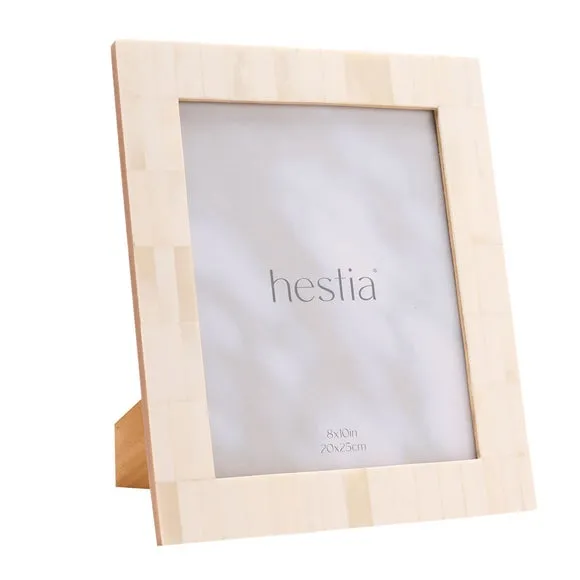 Hestia White Wide Border Bone Effect Photo Frame 1