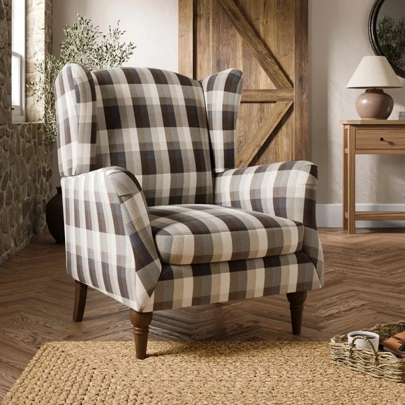 Charnwood Check Grande Armchair 1