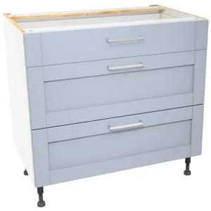 Wickes Ohio Hazy Blue Shaker Drawer Unit - 900mm
