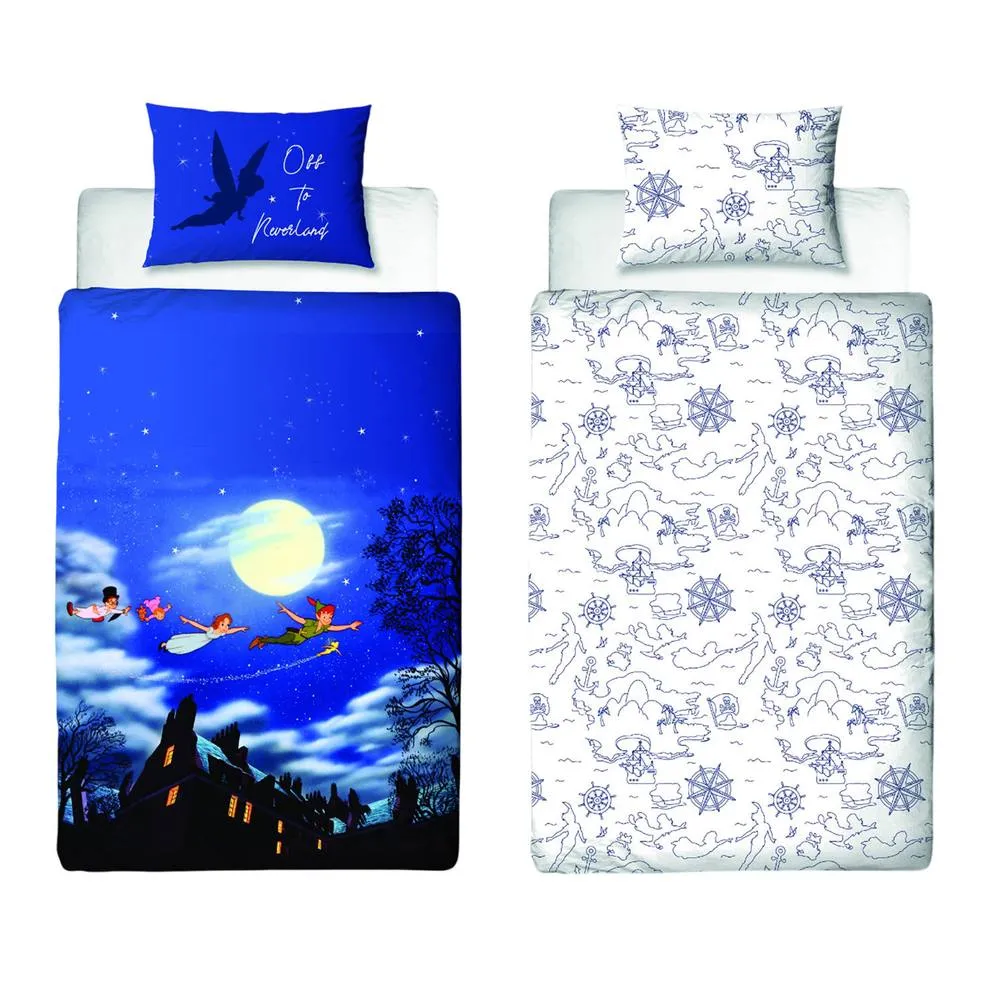 Peter Pan Reversible Duvet Set in Blue
