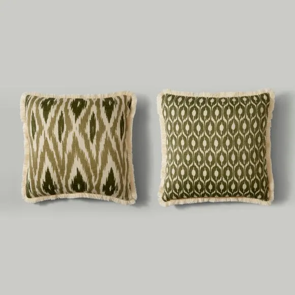 Pack of 2 Remade Global Square Cushions 3