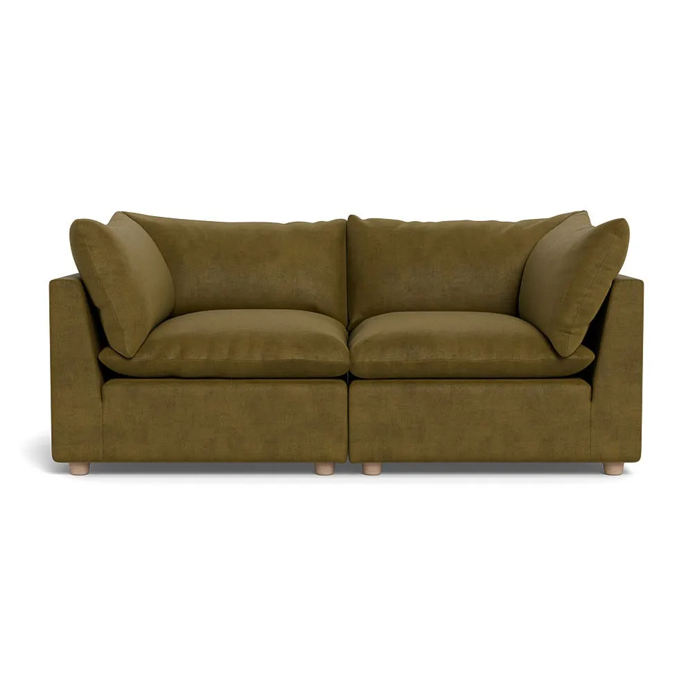 Heal's Astrid 3 Seater Sofa Smart Luxe Velvet Peridot Natural Beech Feet 1