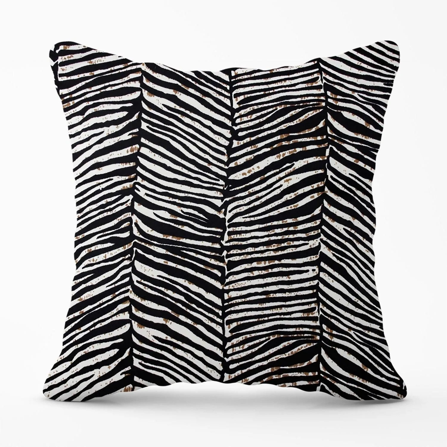 Warren Reed - Designer Zebra Pattern Outdoor Cushion in Black