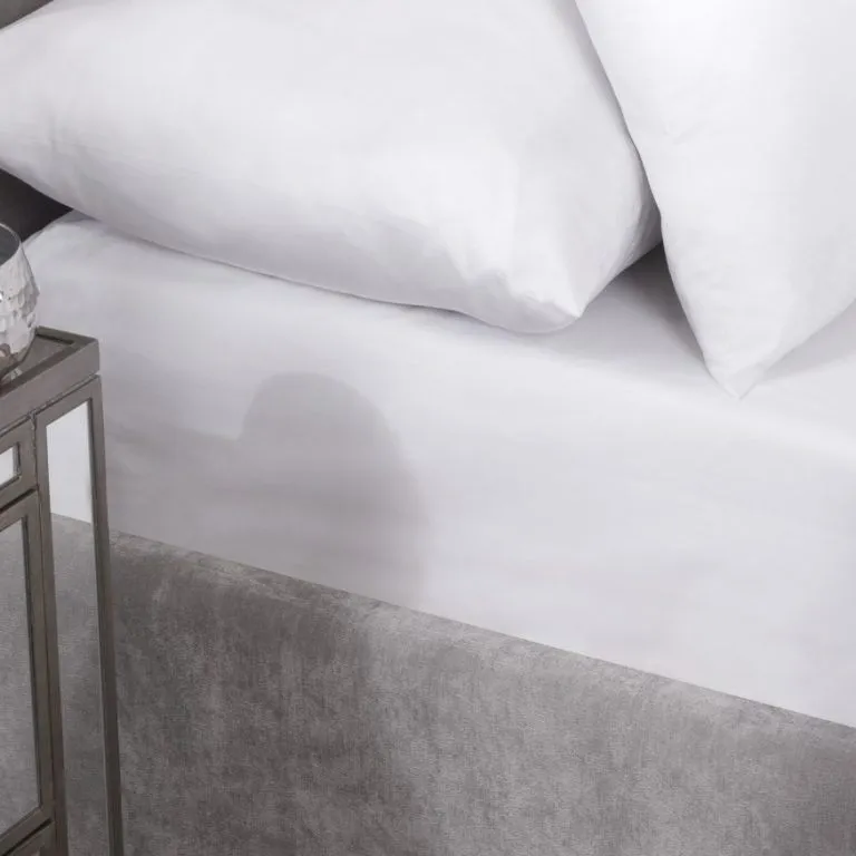New Edge Blinds NewEdgeBlinds 400 Thread Count Cotton Collection Extra Deep Fitted Sheet in White - Three Quarter, White
