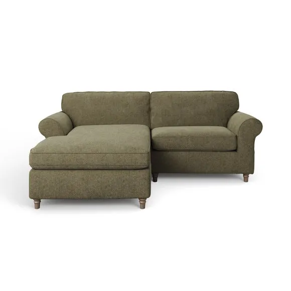 Flori Soft Chenille Corner Chaise Sofa 6