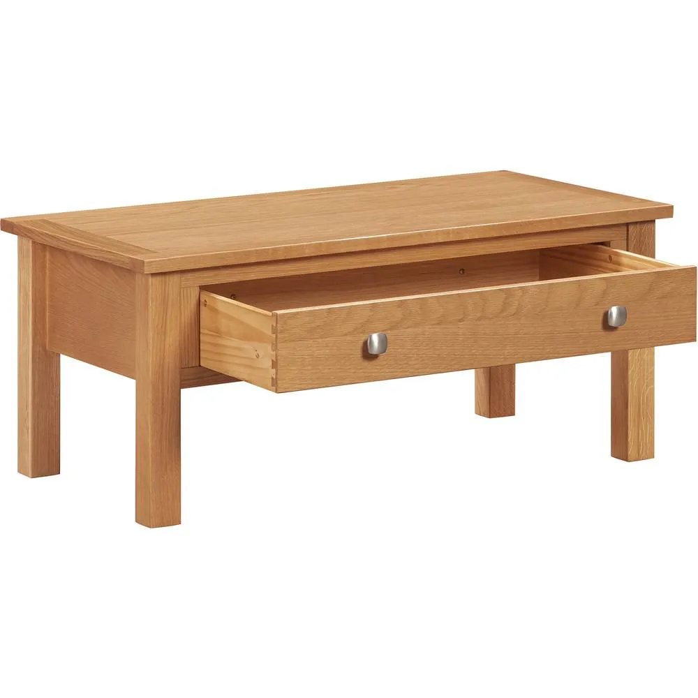 Seconique Cambridge 1 Drawer Coffee Table - Honey (Part assembled) in Light Brown 3