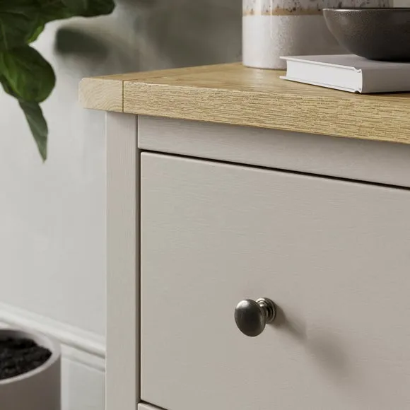 Olney Slim 2 Drawer Bedside Table 4