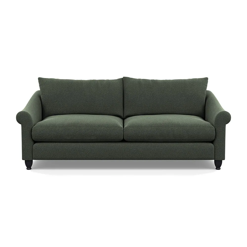 Heal's Devon 4 Seater Sofa Boucle Fern Black Feet