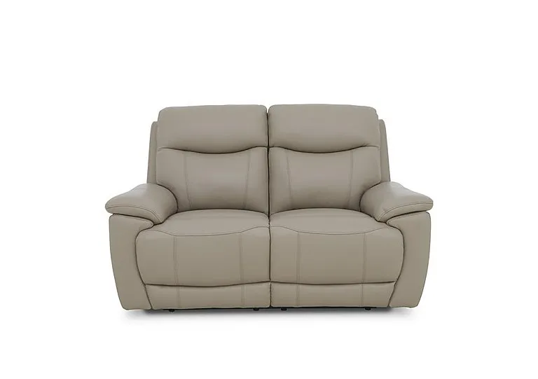 Sloane Leather 2 Seater Power Recliner Sofa with Power Headrests - Oyster