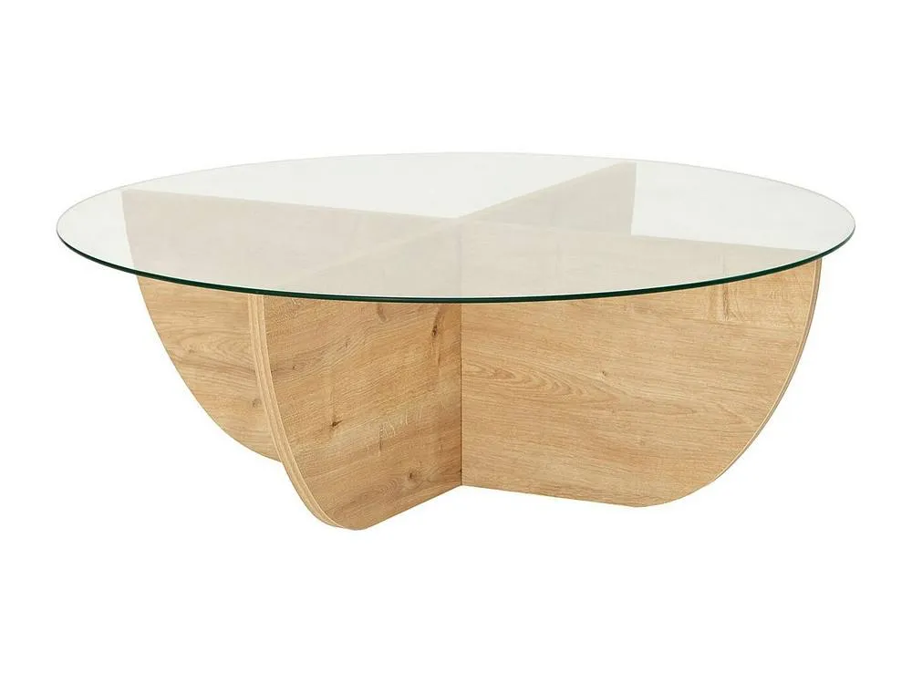 Vente-unique Tempered Glass Coffee Table - Clear Natural & Transparent - AYSUN 4