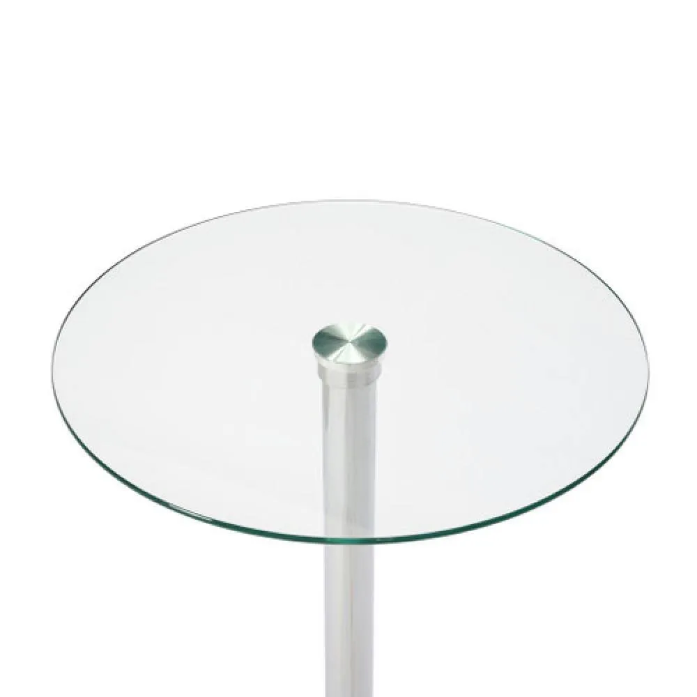 netfurniture Deluxe Como Poseur Table Round Clear Glass 6