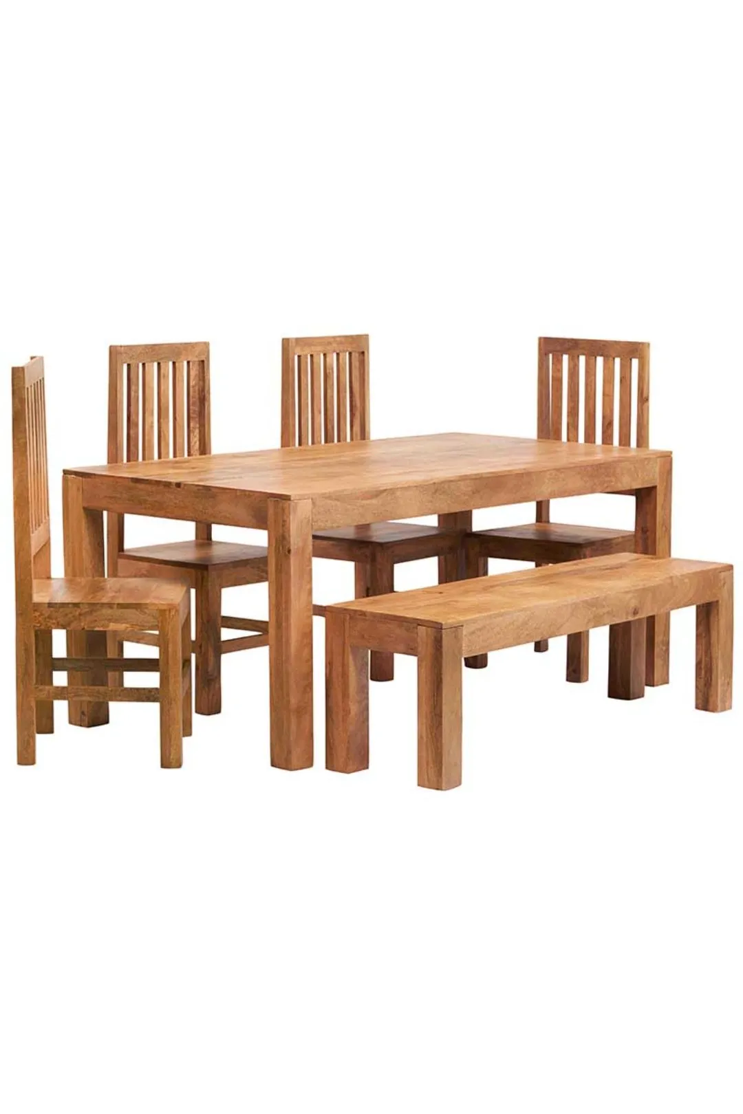 IH Design Duvid Light Mango Large Dining Table 6ft (180cm) in Brown 4