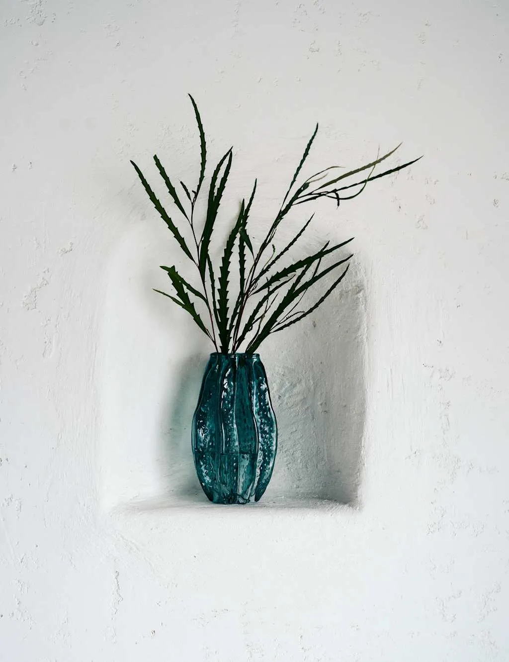 M&S Bright Colour Glass Vase Blue