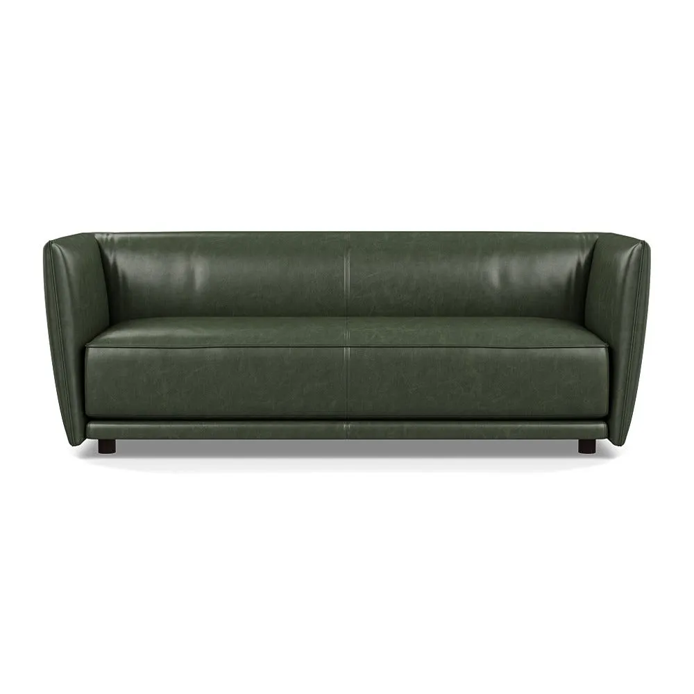 Heal's Valley 3 Seater Sofa Stonewash Vintage Green Walnut Stain Feet 1