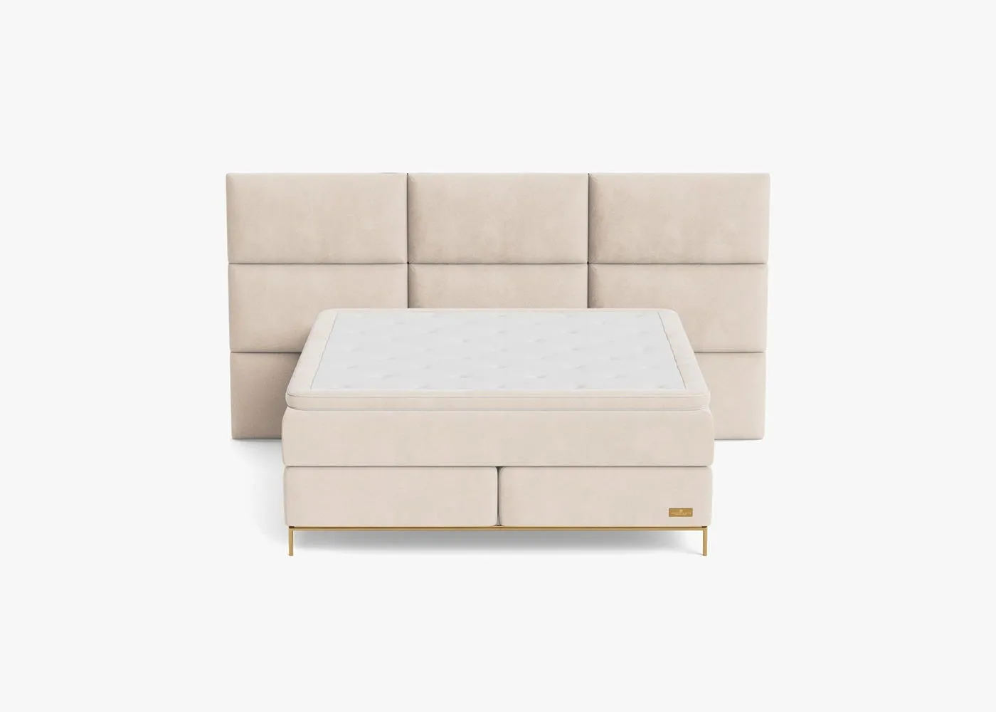 Carpe Diem Beds Sando Bed Set Super King Firm Lux Topper Brass Skargaard Headboard Zaragoza Eggshell 1