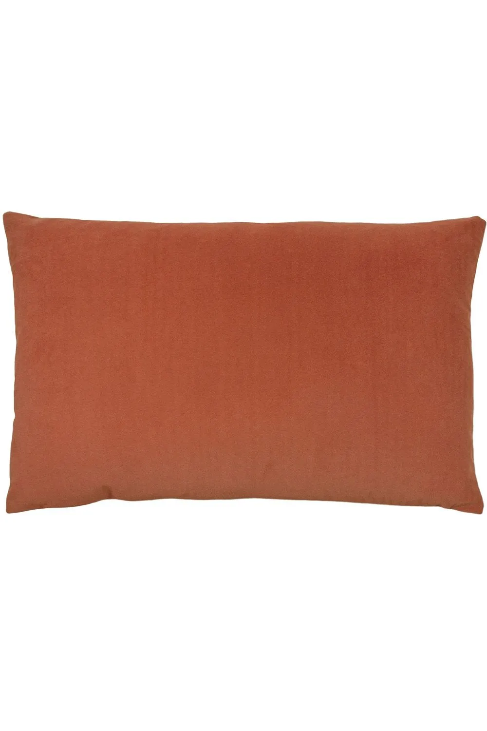 Furn Contra Soft Velvet Contrast Coloured Reverse Cushion in Red