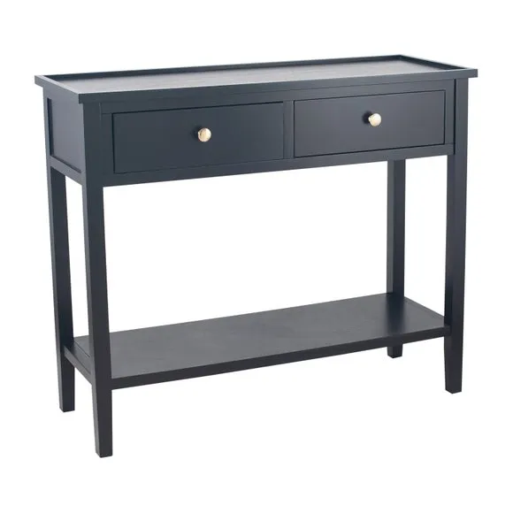 Pacific Chelmsford Console Table, Black Painted Pine 2