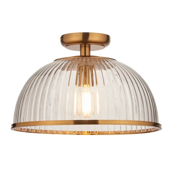 Vogue Somerly Ribbed Flush Ceiling Light 5