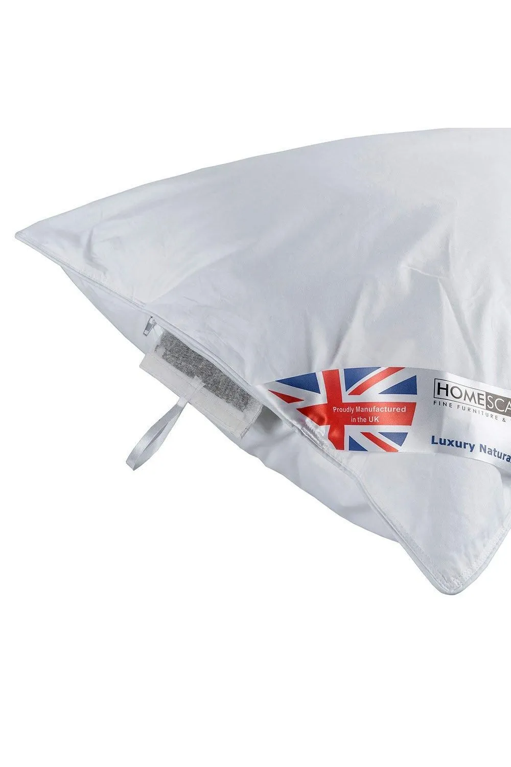 Homescapes Goose Feather & Down Camomile Pillow with Dried Camomile Insert in White 2