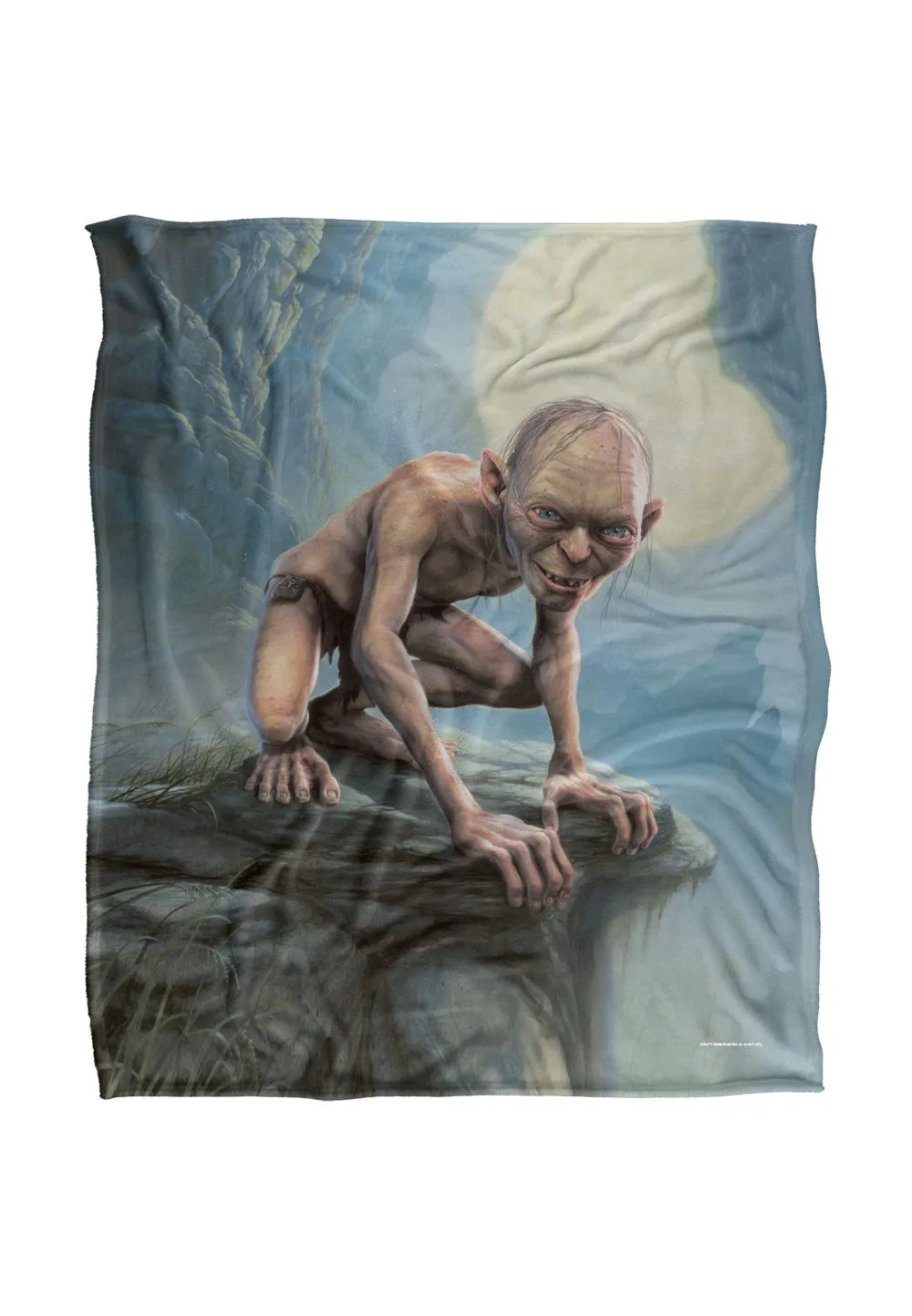 Lord of the Rings The Blanket, 152x127 cm Gollum Painting Silky Touch Super Soft Throw Blanket in White