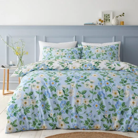 Blossom Floral Polycotton Duvet Cover & Pillowcase Set