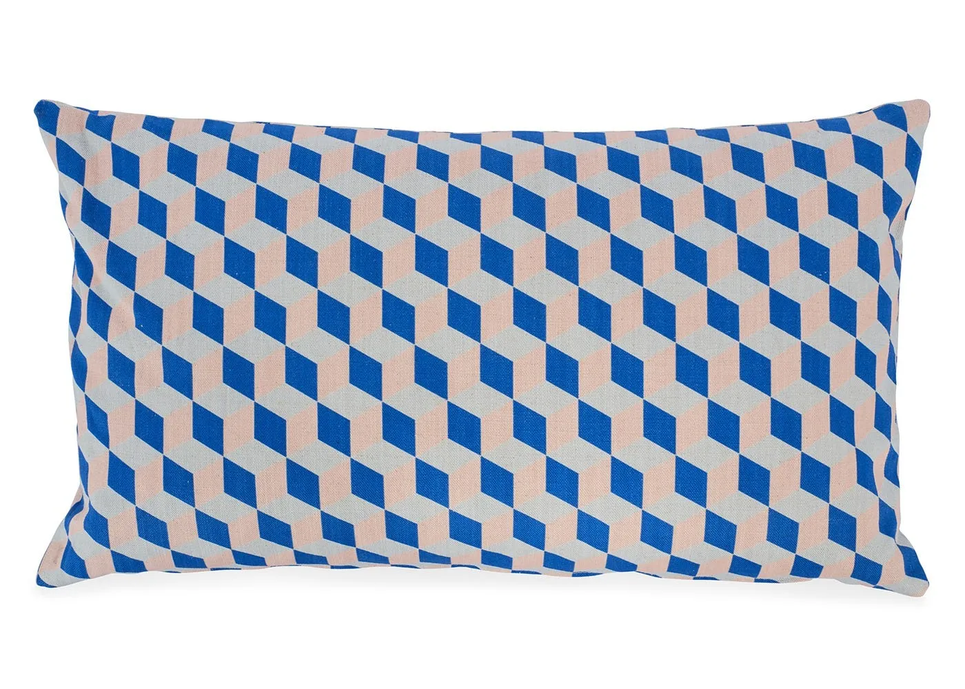 Heal's Geometric Cushion Blue 32 x 55cm