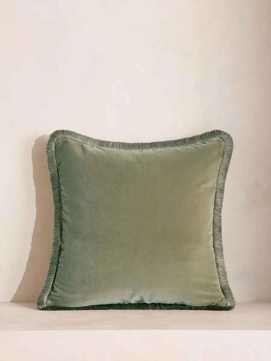 Margeaux Square Cushion, Sea Foam