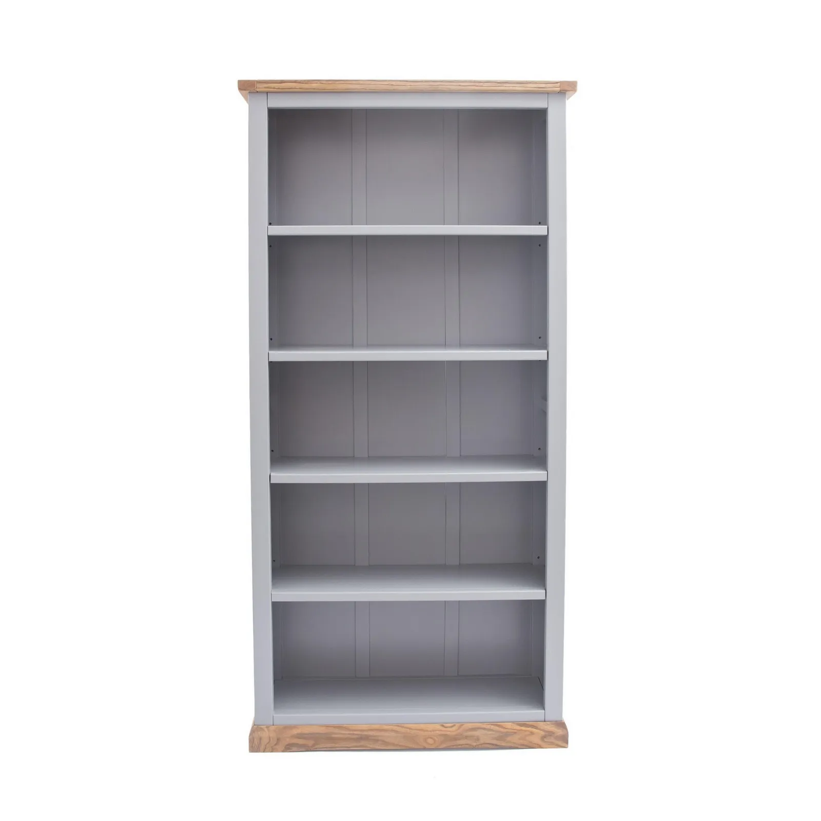 Cabinet Bits Bookcase with plinth 180x90x30cm in Grey 1