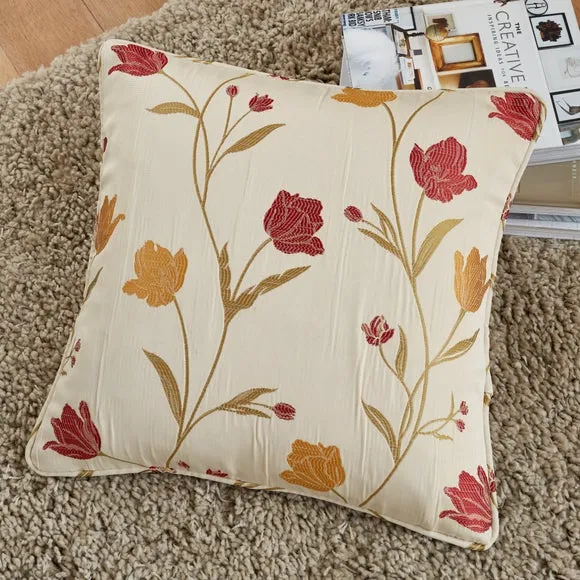 Curtina Juliette Natural & Red Cushion