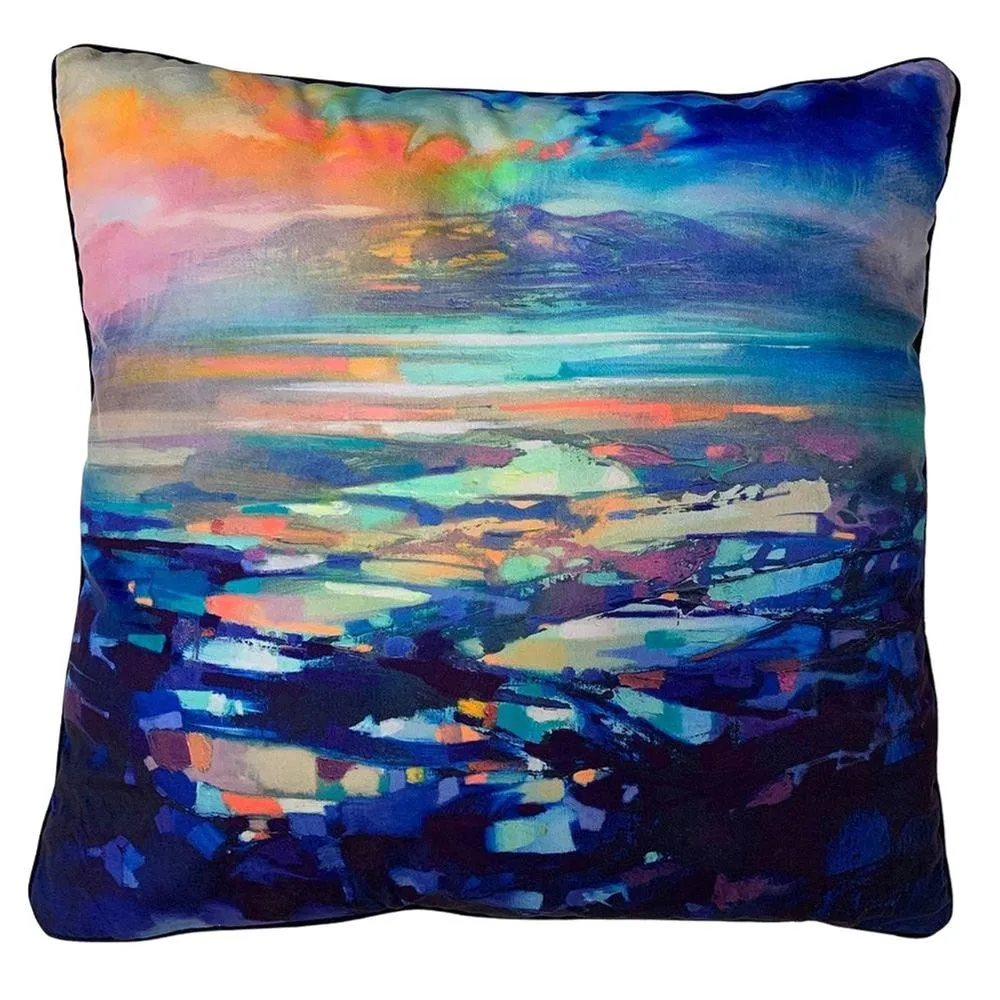 Scott Naismith Hebridean Resonance 2 Filled Cushion in Bright Blue