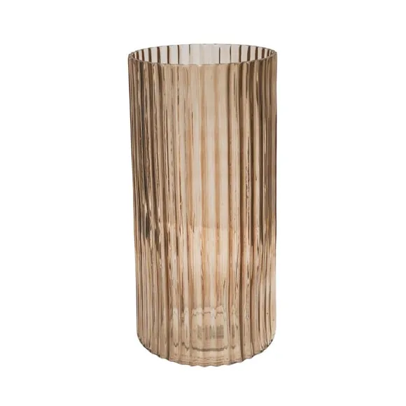 Daphne Ribbed Glass Vase