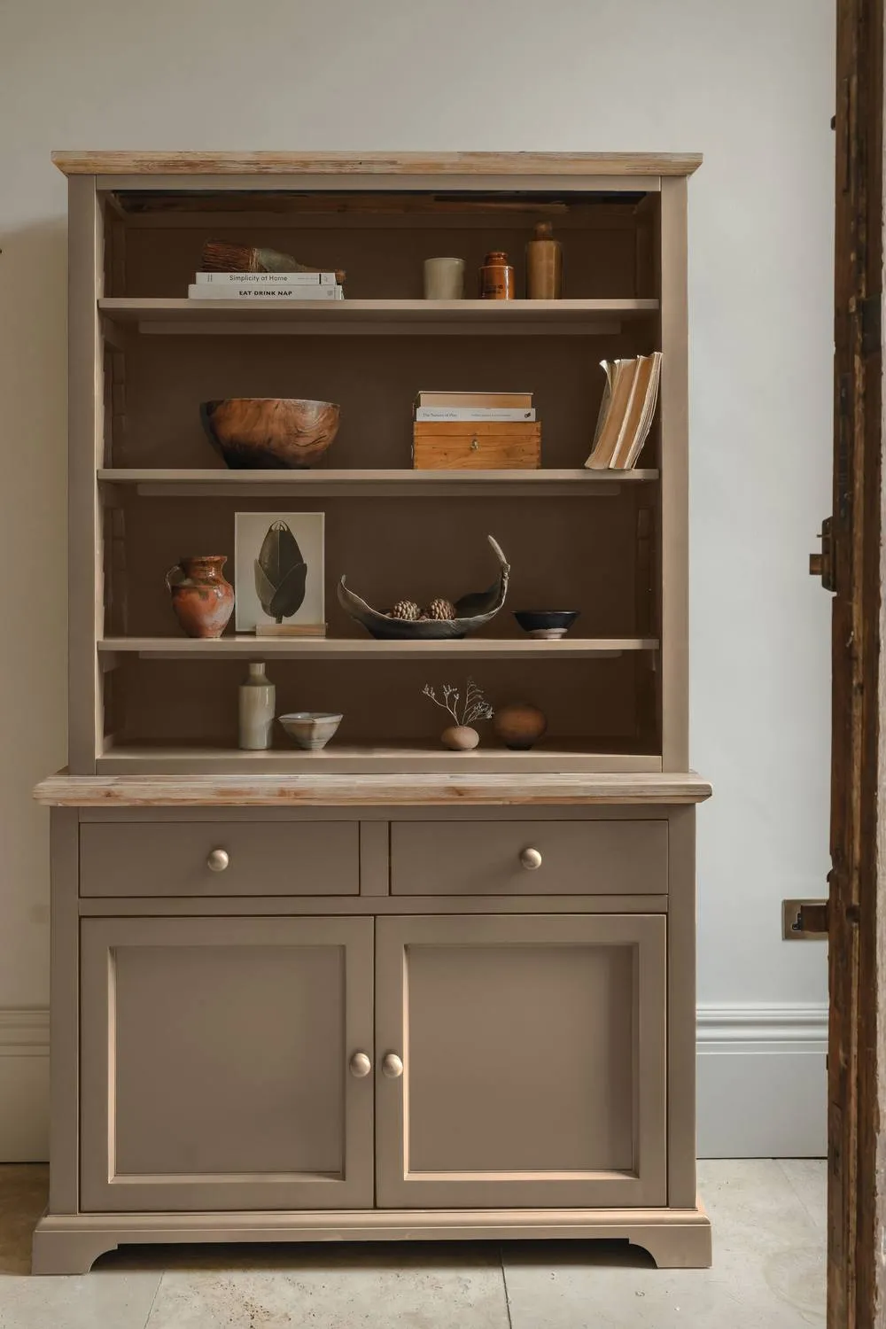 Statement Furniture Florence Bookcase with Adjustable Shelves, Fully Assembled Bookshelf in Taupe 5