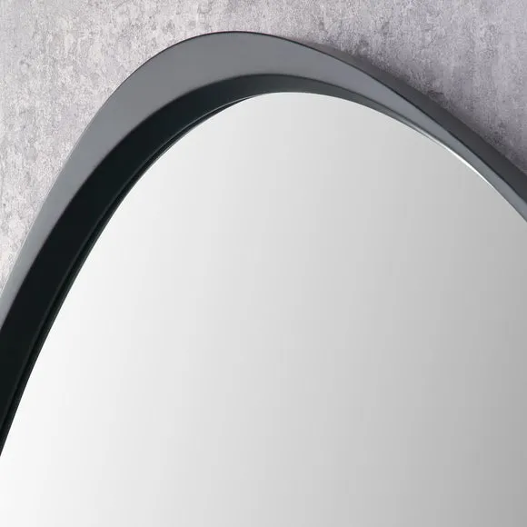 Wood Veneer Curved Wall Mirror 2