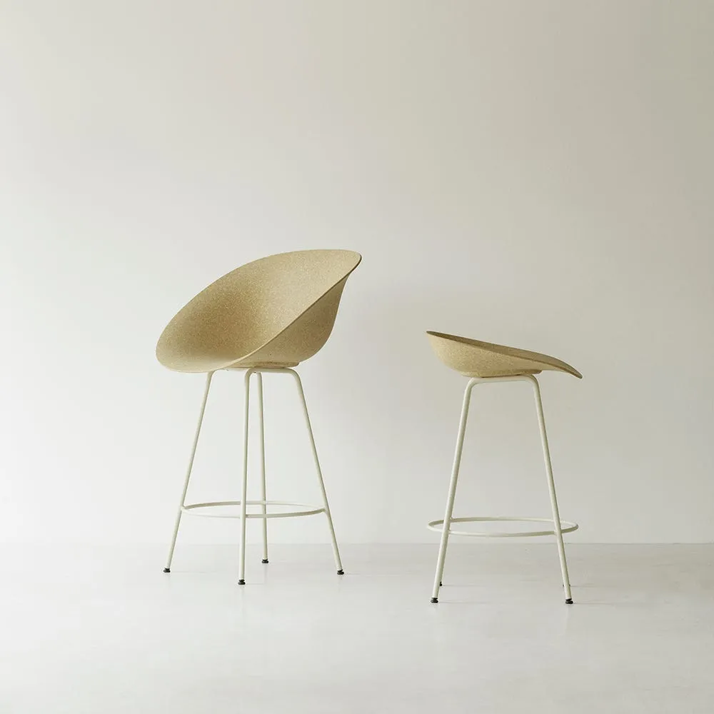 Normann Copenhagen Mat Bar Armchair 65cm Black Steel Base in Seaweed 4