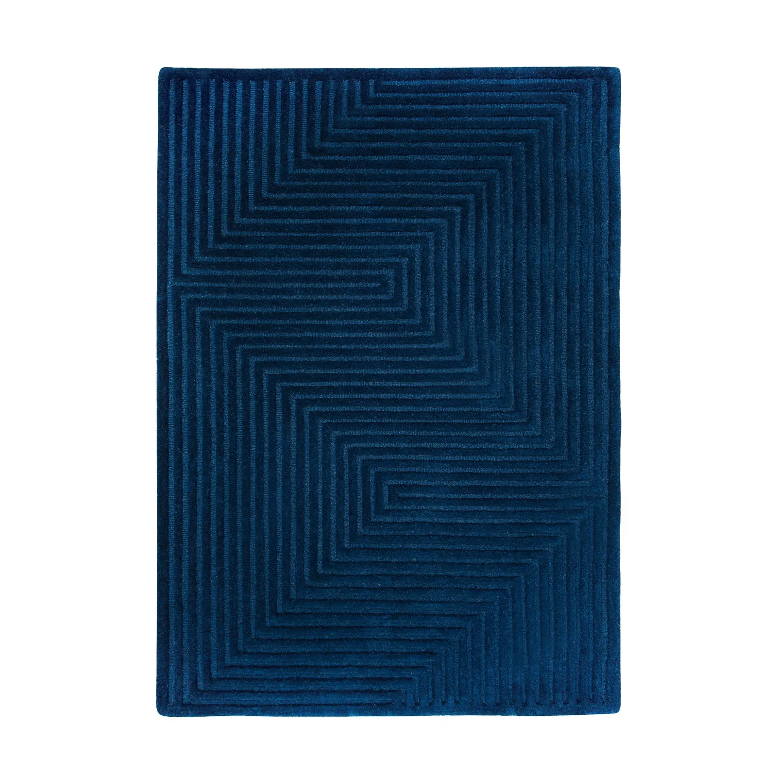 Maze Wool Rug Maze Navy