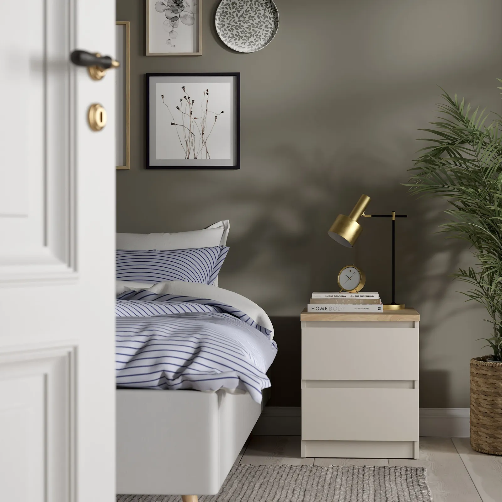 Furniture To Go Naia Bedside 2 Drawers in Beige 5