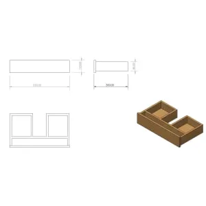 Concept Internal Drawer for 600mm Shaker Vanity Unit 2