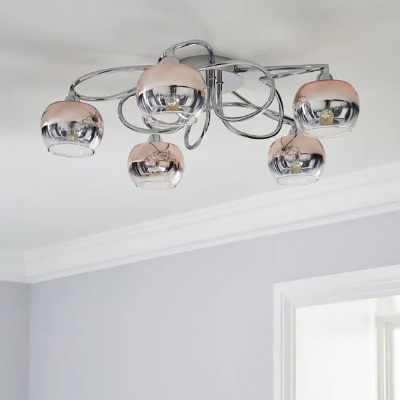 Seychelles 5 Light Flush Ceiling Light 2