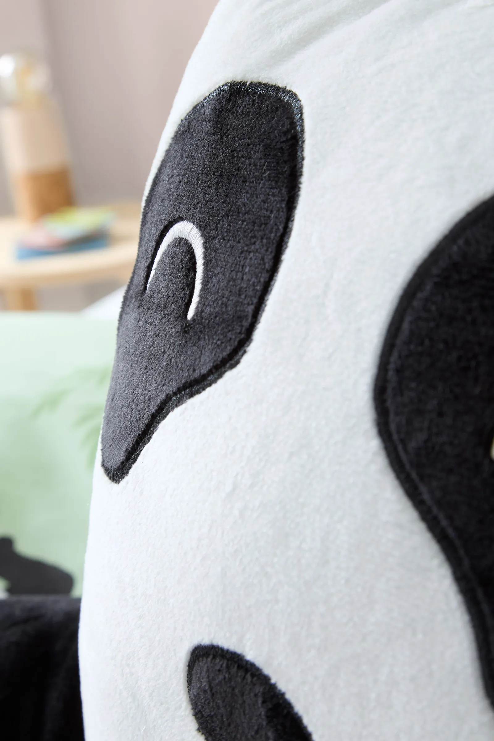 Catherine Lansfield 'Perry Panda' Cuddle Cushion Back Rest in Black 2