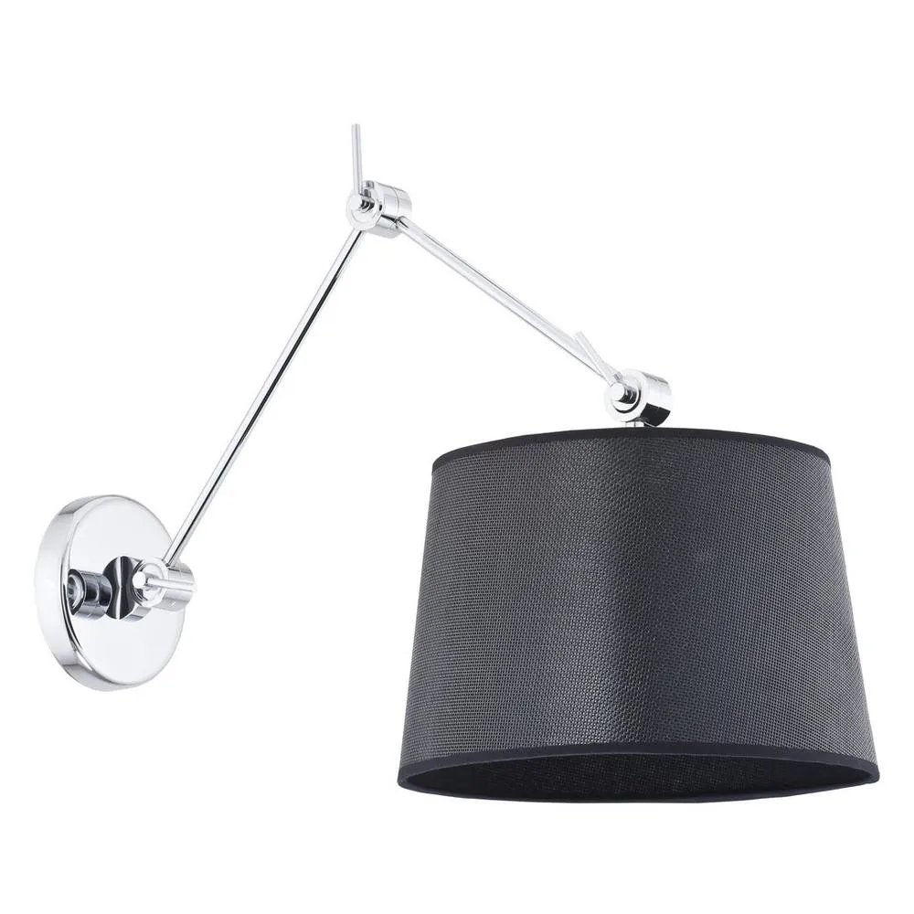 Netlighting Zakyntos Wall Lamp With Shade Black Chrome