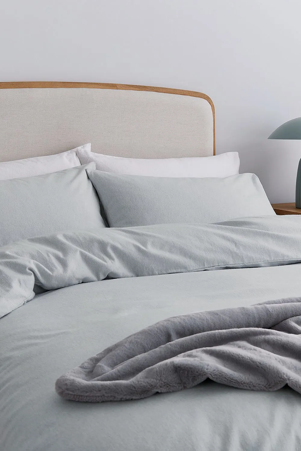 Helena Springfield 'HS Brushed Cotton' Duvet Cover Set in Silver 2